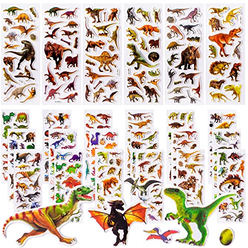 Environ 400 Gommettes Dinosaures 3D Autocollant Sticker Étiquette Enfant pour Cadeau Anniversaire Cover