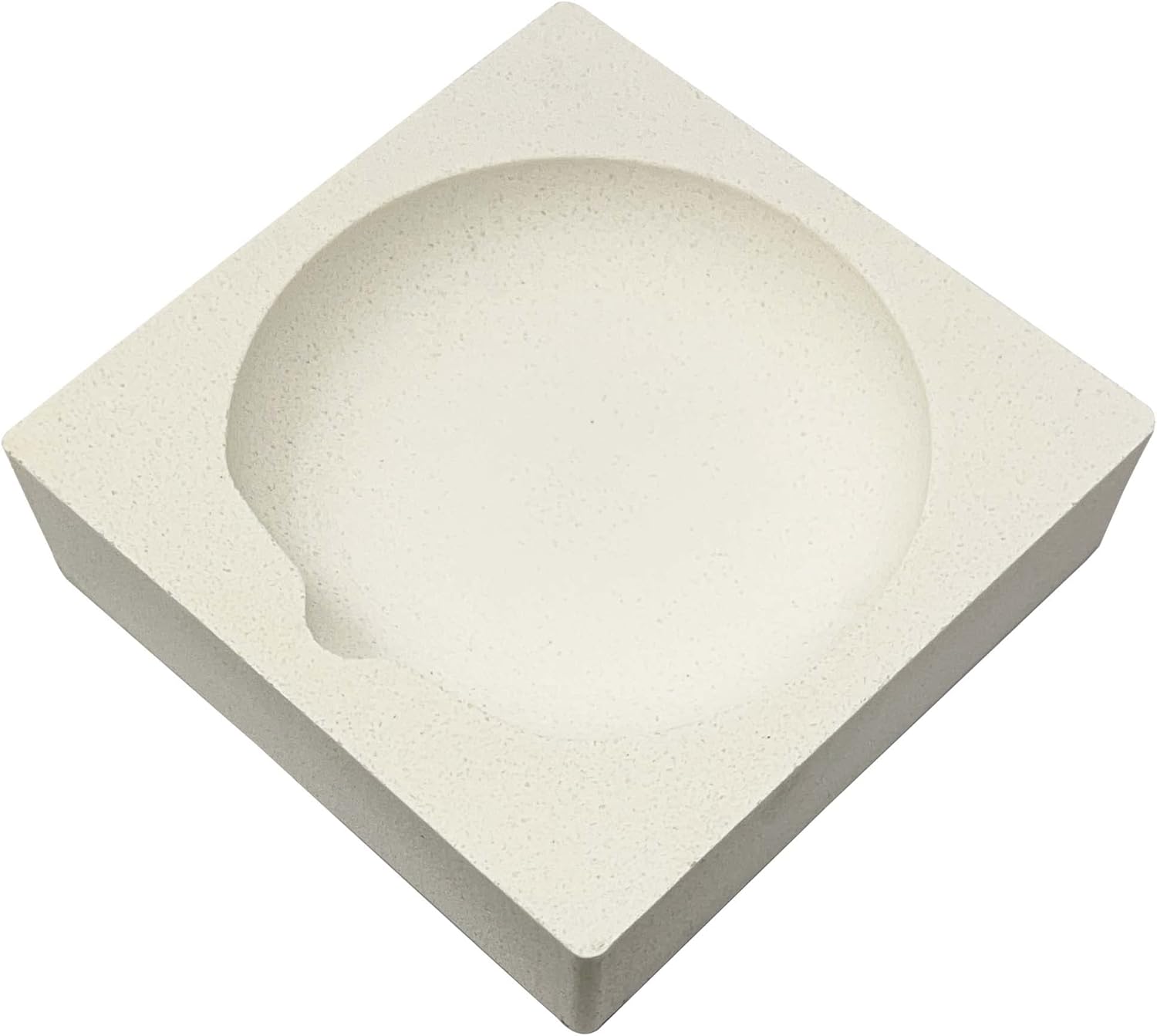 PMC Supplies Square Ceramic Crucible 4x4x1" for Torch Melting Gold Silver Jewelry Casting Up to 2500°F