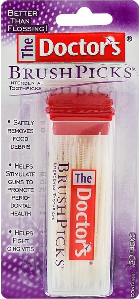 The Doctor's BrushPicks Interdental Toothpicks, 120 Count. (Pack of 11)