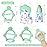 Vicloon Silicone Teething Mitt, 2Pcs Mitten With Adjustable Strap, Crinkle Sound and Textured, Self-Soothing Chew Toys for 0-6 Month Infants