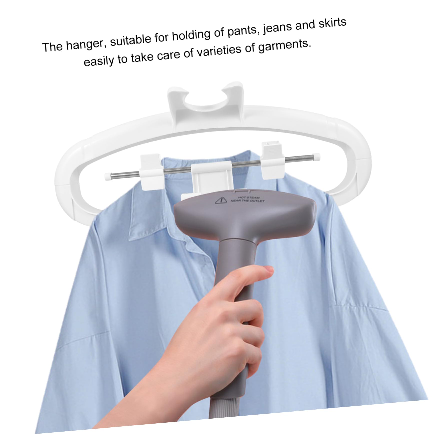 BUTIFULSIC Garment Steamer Hanger Pants Clip Ironing Accessory for Efficient Steam Ironing of Suits Shirts and Coats for Home and Store Use