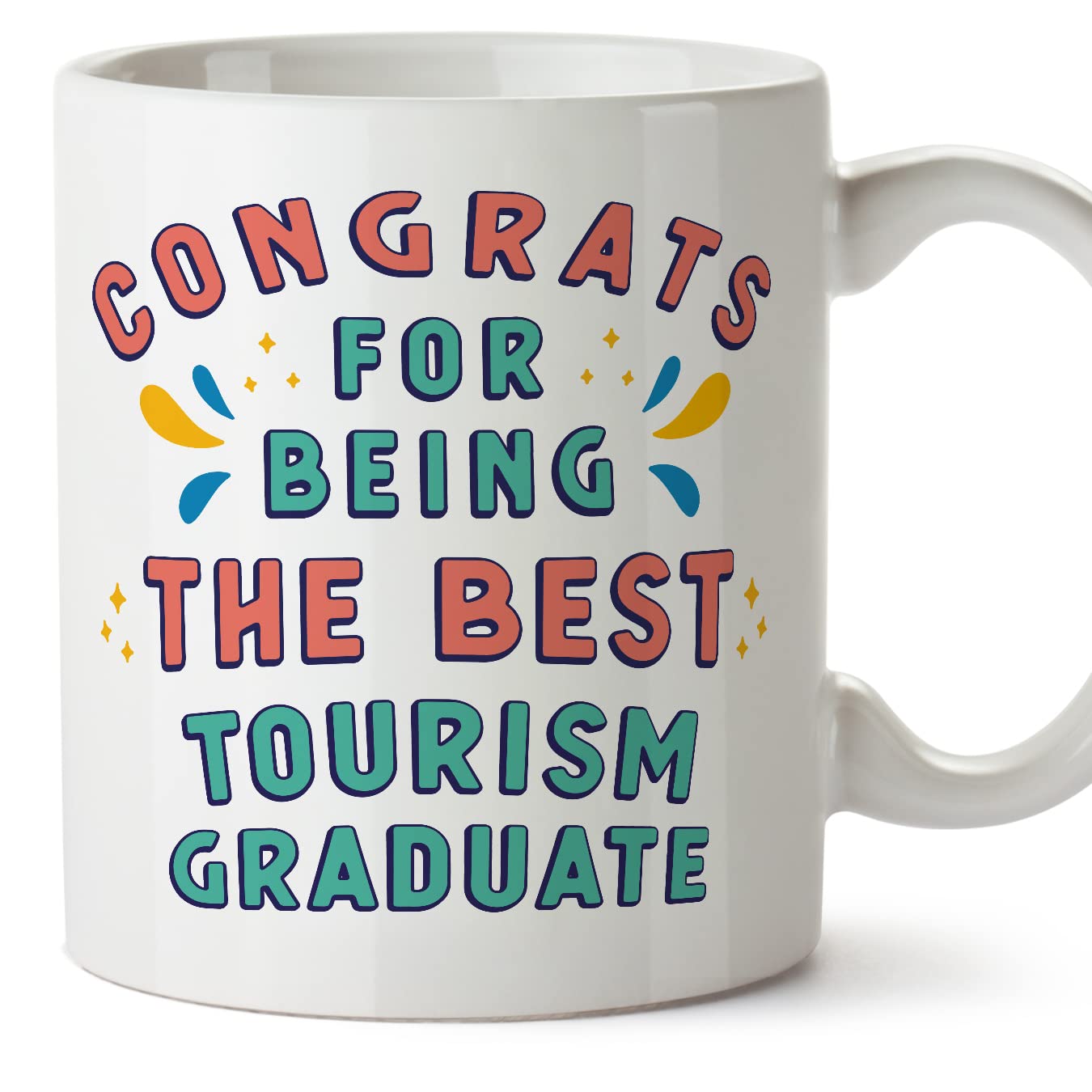 MUGFFINS Tourism Graduate Mug - in English - Congrats for Being The Best - Funny Gift for Colleagues - Ceramic 11oz Mug