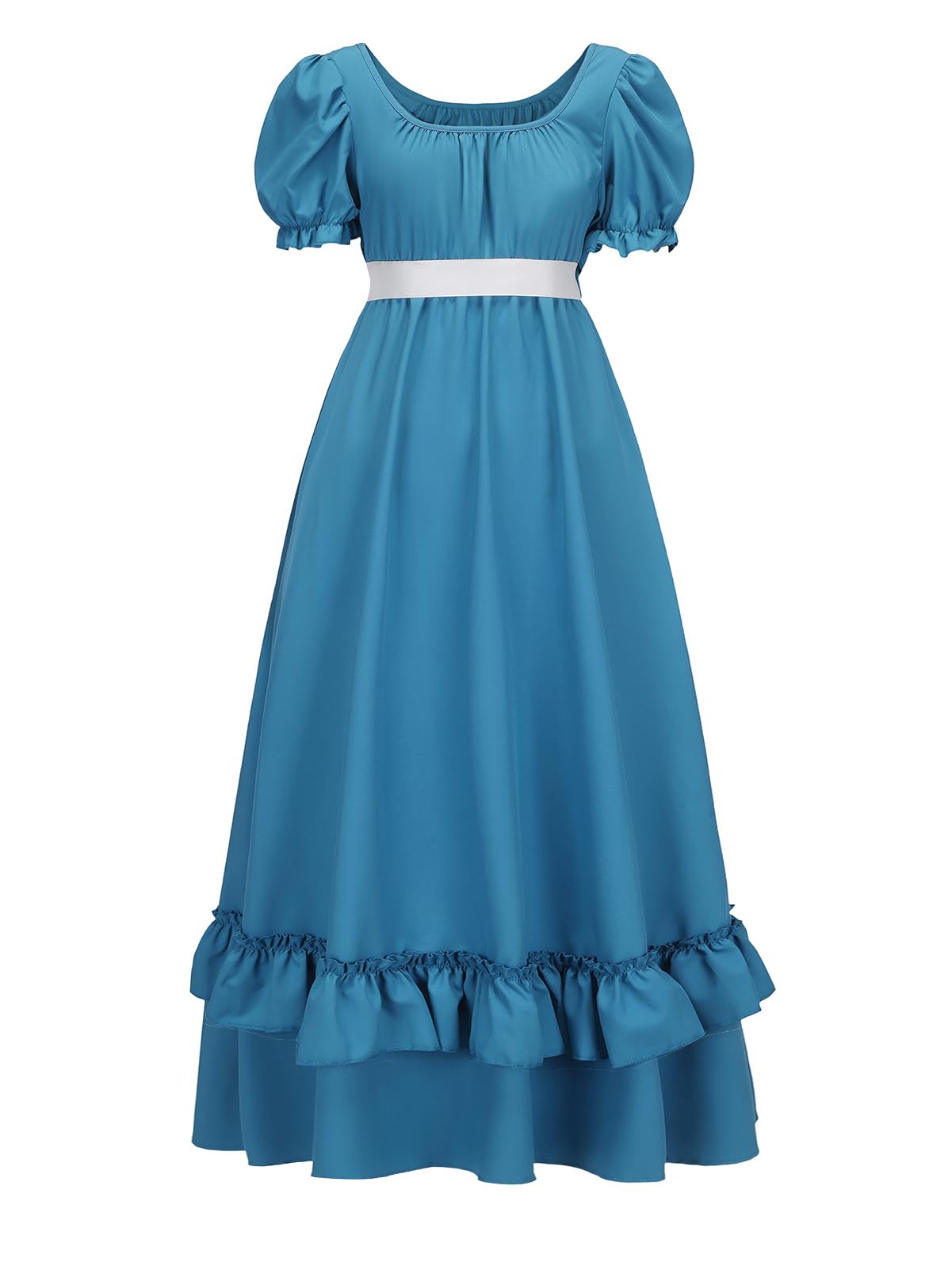 Regency Dresses for Women Regency Era Dress Empire Waist Victorian Tea Party Ball Gown with Satin Sash