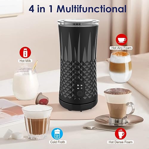 Miniatura 2 de Elec3 - Espumador de leche eléctrico 4 en 1 y vaporizador de 8.1 onzas8.1 fl oz, calentador de leche, espumador de café, electrodomésticos pequeños