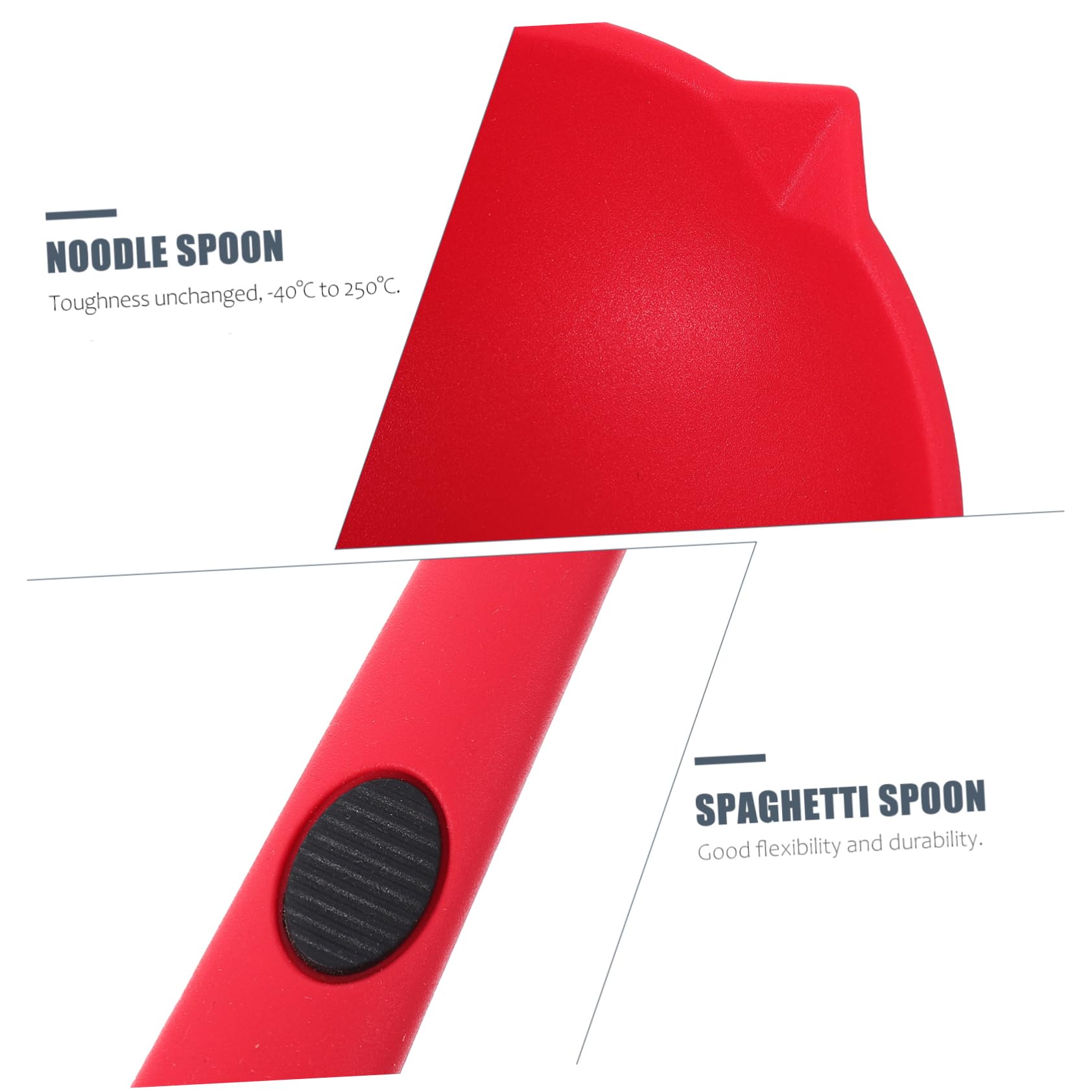 Amosfun 2st Nudellöffel Nudeln in Lebensmittelqualität -server-utensilien Spaghettiheber Spaghettikelle Nudelkelle Löffel Kochutensilien Für Die Küche Nudelfilter Rot Kieselgel