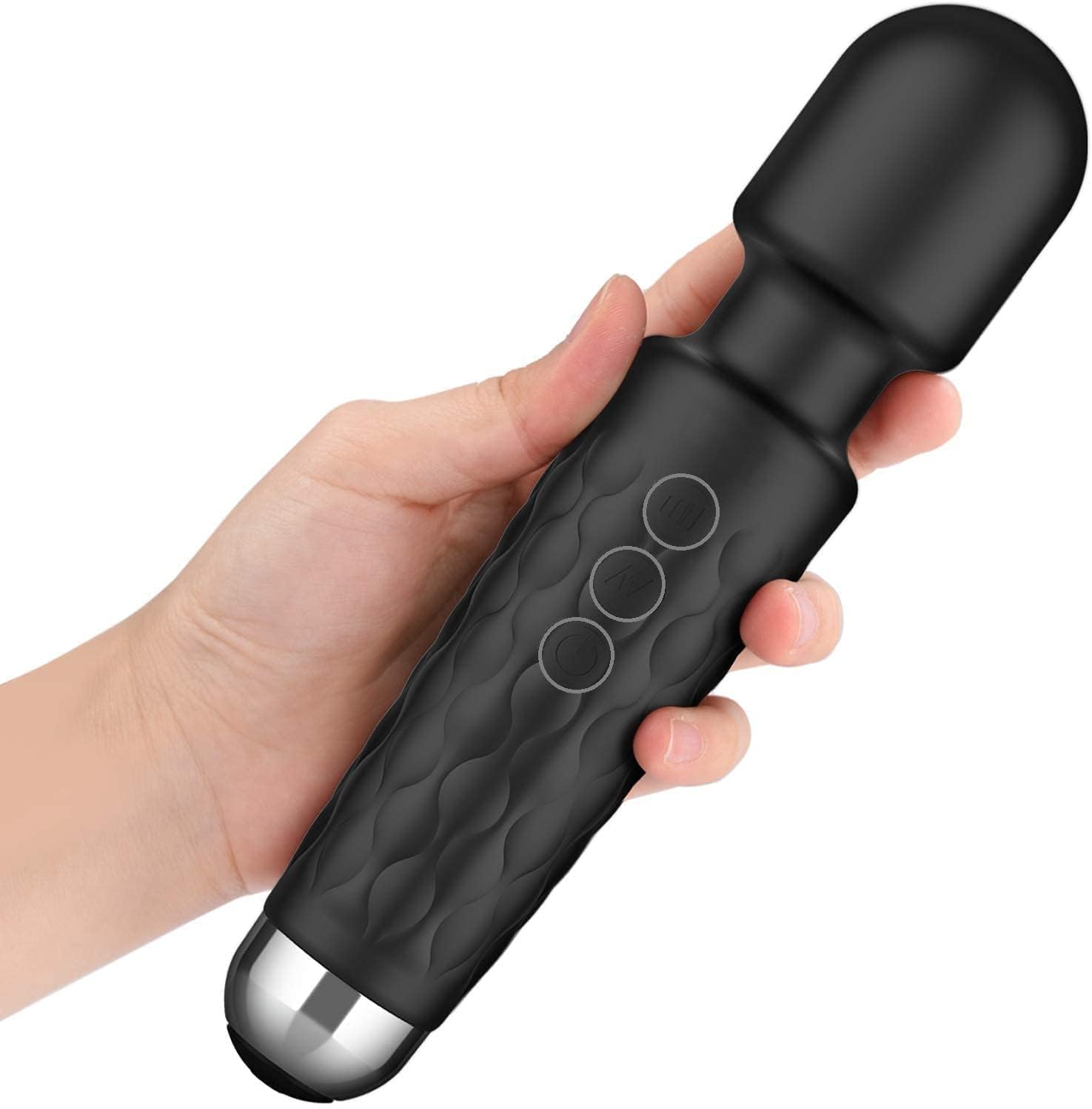 BKSMD Women's Battery Operated Waterproof Rechargeable Cordless Handheld Wand Vibrate Machine, Personal Body Massager Perfect for Pain Relief Massage (Multicolor)-image-28