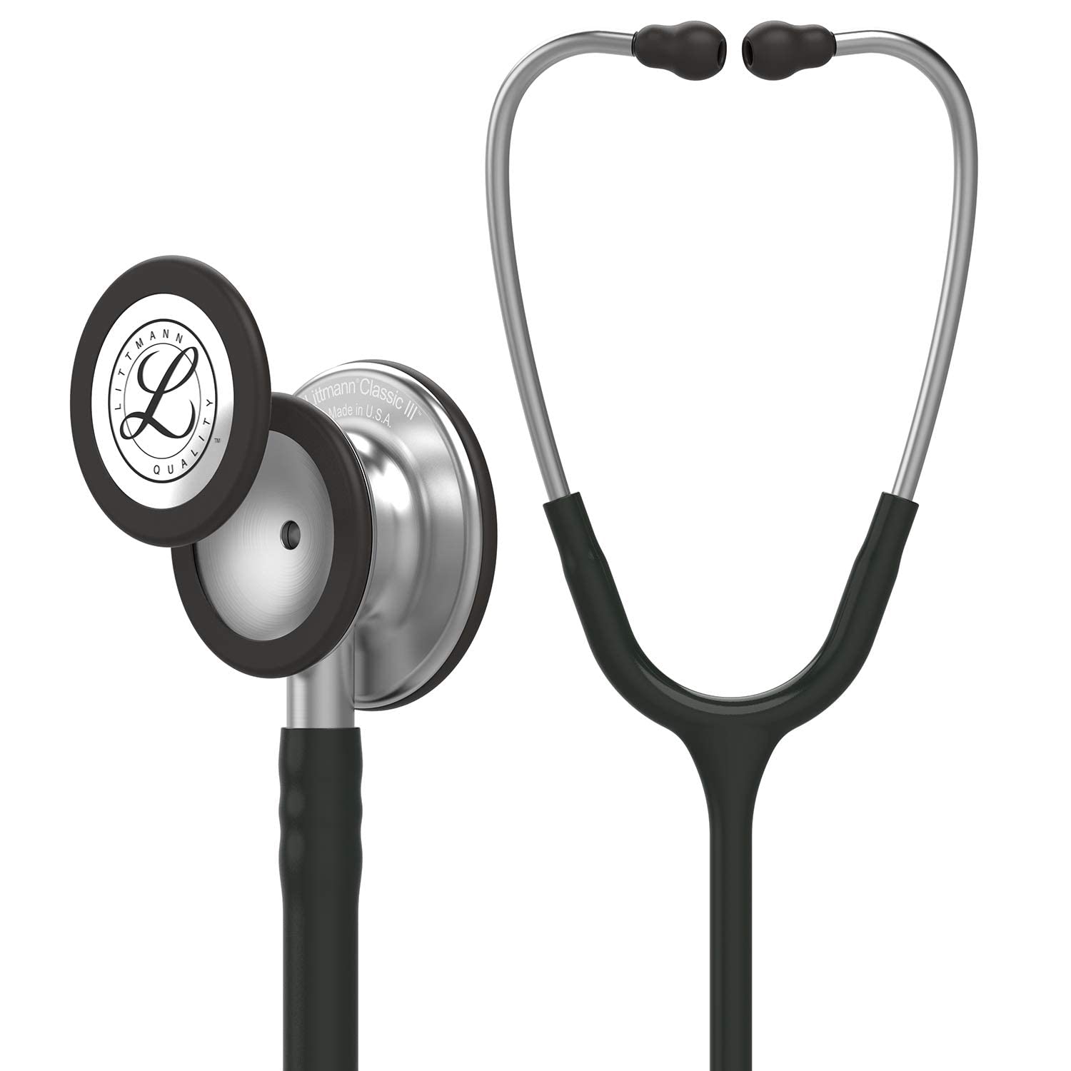 3M Littman 5620 Stethoscope Engraving | Engrave Your Name Or Initials On The Littman Stethoscope | Classic 3, Stainless Steel Chestpiece, Black Tube, 27 Inch