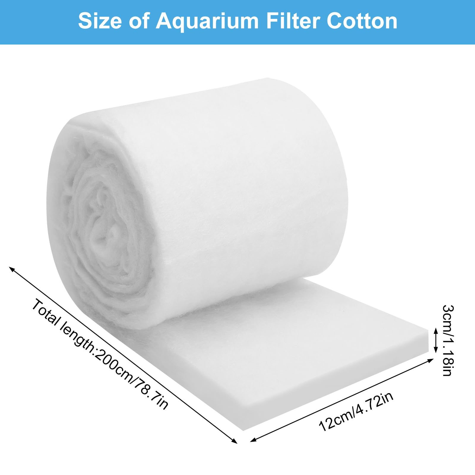 2 M Spugna filtrante per Acquario Tampone Filtro Spugna Tamponi Filtranti per Acquario Addensata Schiuma Filtrante Filtro Spugna Schiuma Acquario Filtro Spugna