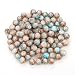 Navifoce Artistic Marble Design Various Color Round Loose Beads for Jewelry Making Craft,8mm Diameter (Earth Yellow & Green)