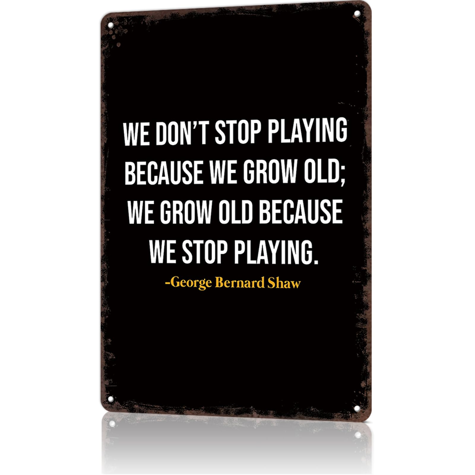 Yivxa Tin-480 Aluminum Tin Sign George Bernard Shaw Quotes Poster For Man Cave Basement Pub Farmhouse Diner Cafe Outdoor Wall Decor 12X8 Inch