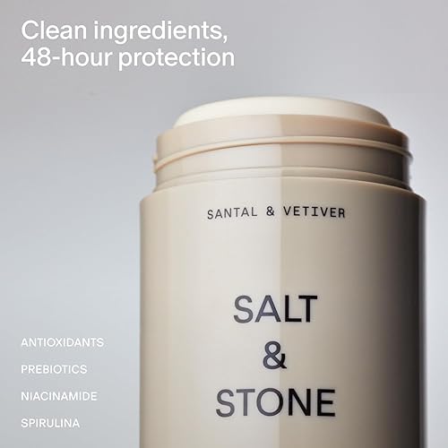 Miniatura 2 de SALT & STONE Desodorante natural Santal  Desodorante natural extra fuerte para mujeres y hombres  Sin aluminio con probióticos, extractos de algas