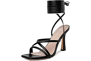 Alluring Black Heels with Embracing Leg Straps