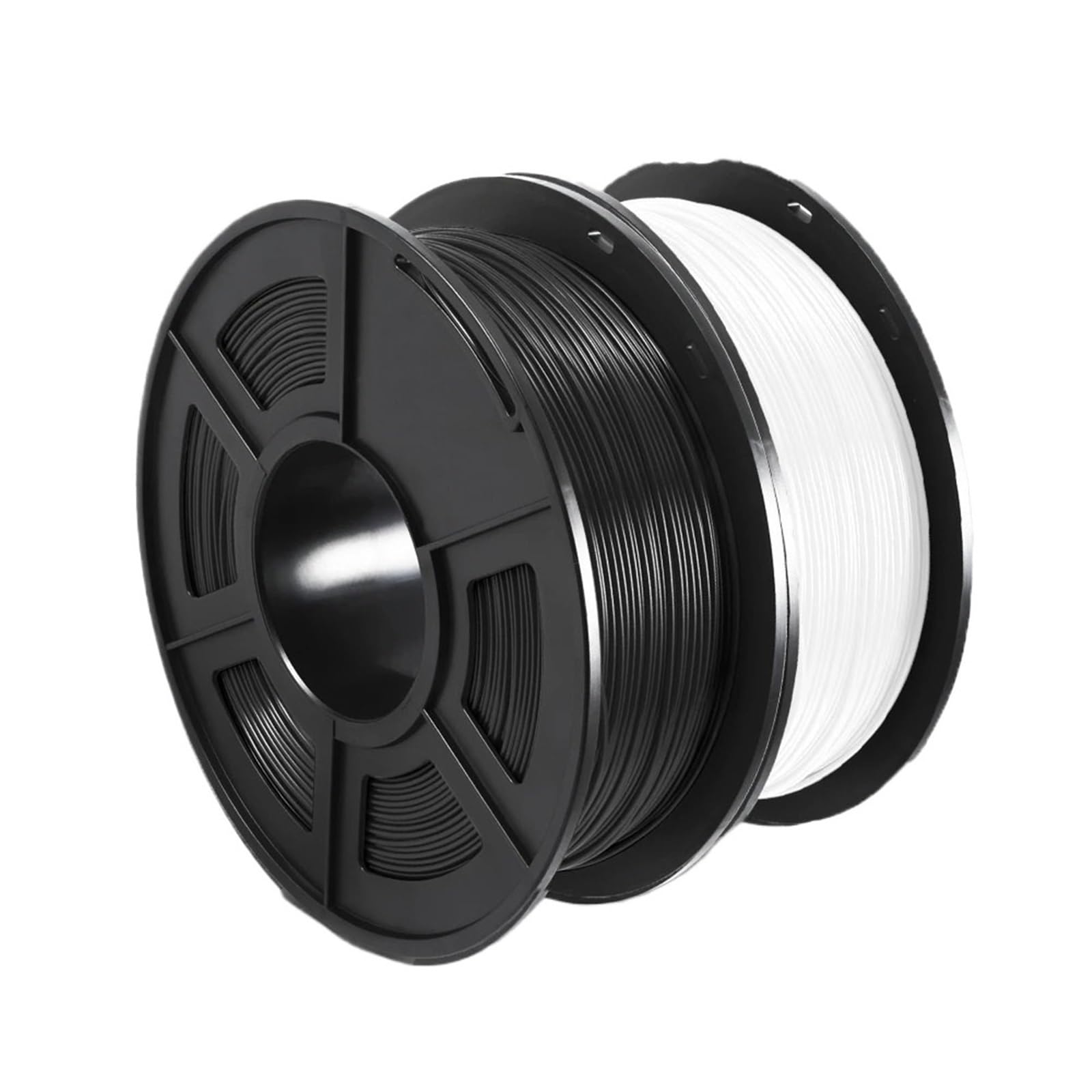 HWWEI 2kg PETG Filament 3D Material 1.75MM No Clogging No Bubble Odorless Eco-Friendly Bright Color (Material : PETG 1Black 1White)