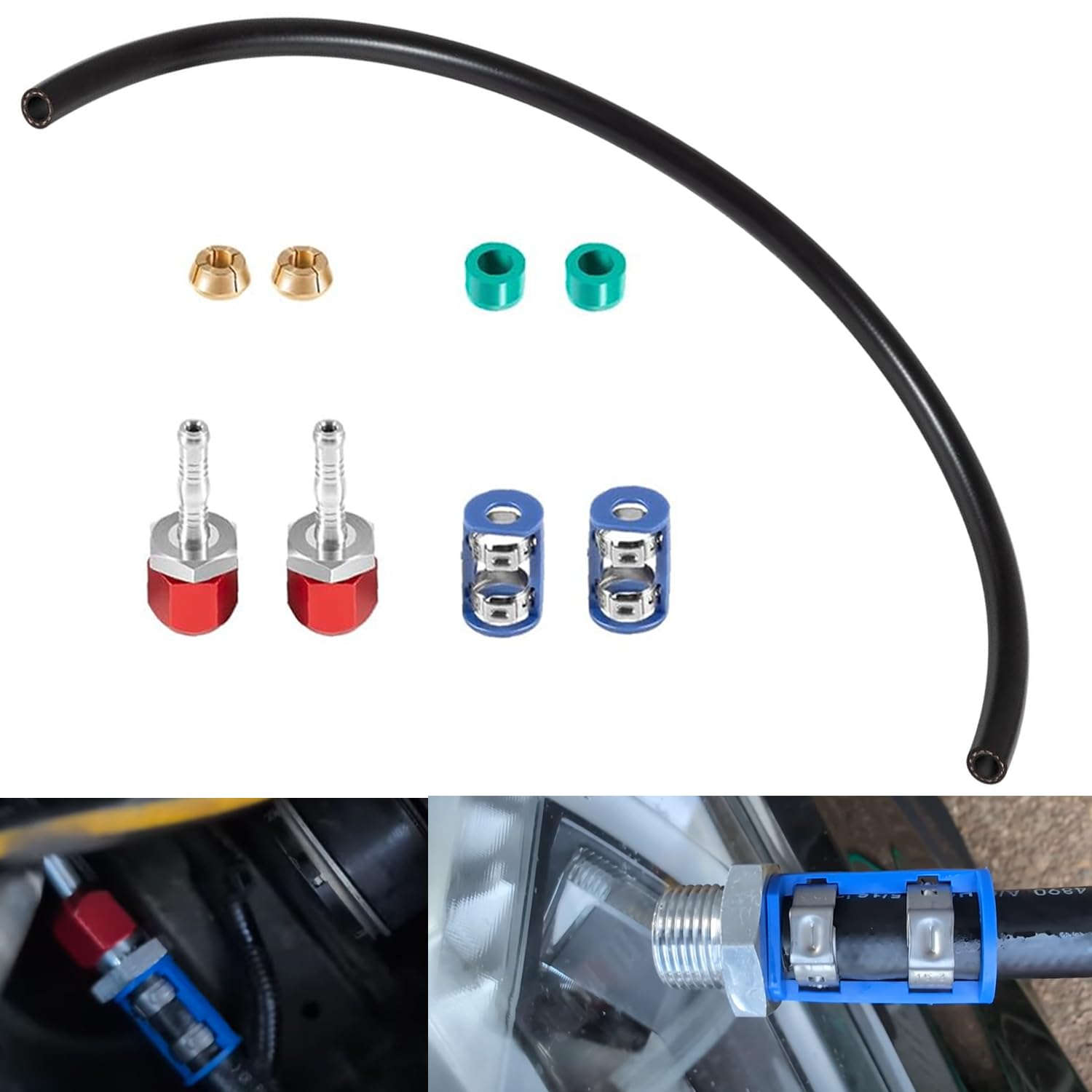 800-671 A/C Leitungs-Spleiß-Set mit Schlauch Nr. 6 für 0,9 cm Schlauch zu harten Leitungen, Reparatur-Set für Klimaanlagen-Reparatur-Spleißverbinder-Set