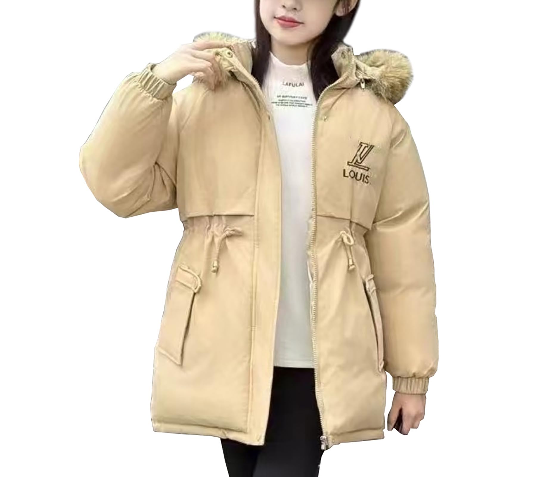 Cappotto per bambini e bambine con cappuccio per bambini, parka, cappotto caldo invernale, giacca in cotone