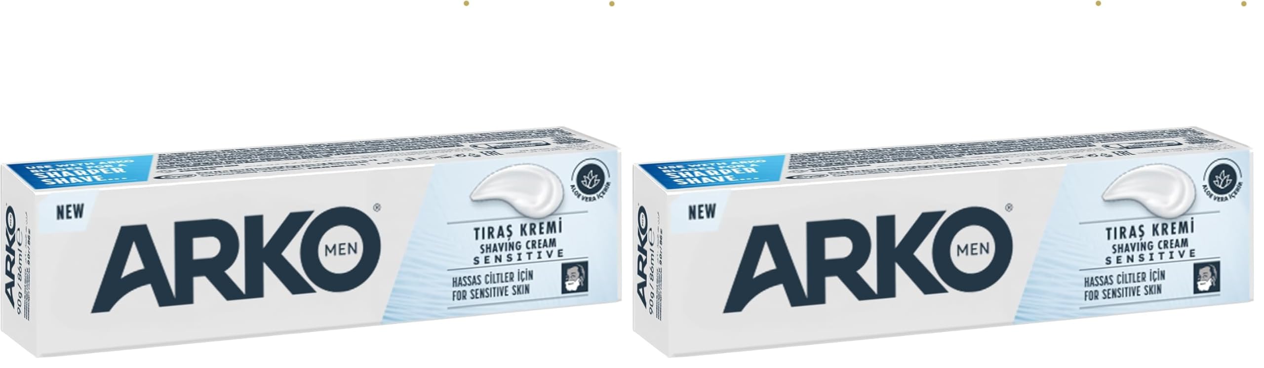 Arko Men Sensitive Hassas Ciltler için 90 gr Tıraş Kremi 2li paket