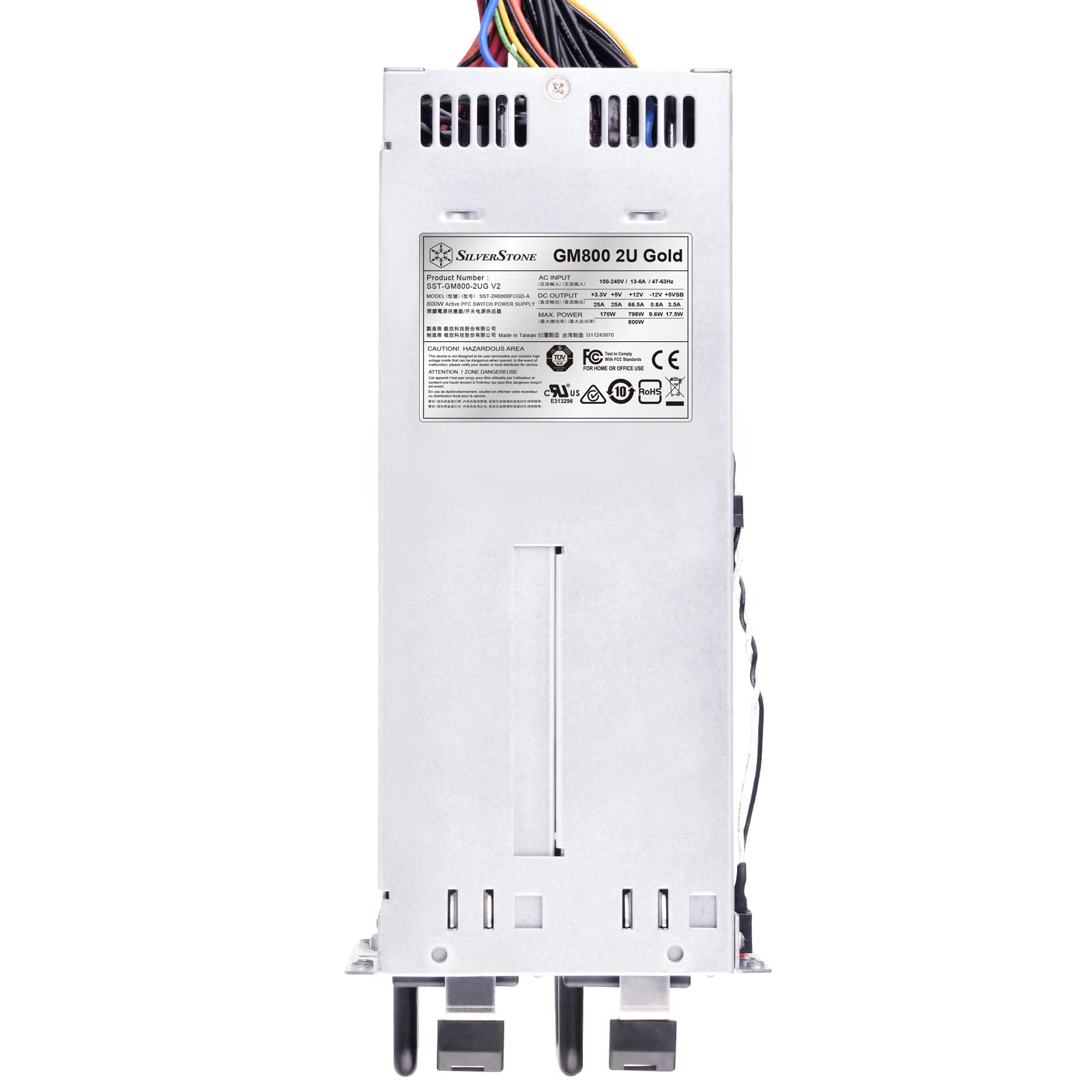 Silverstone GM800 2U Gold, Fuente de alimentación 2U redundante Cybenetics Gold 800W, SST-GM800-2UG V2