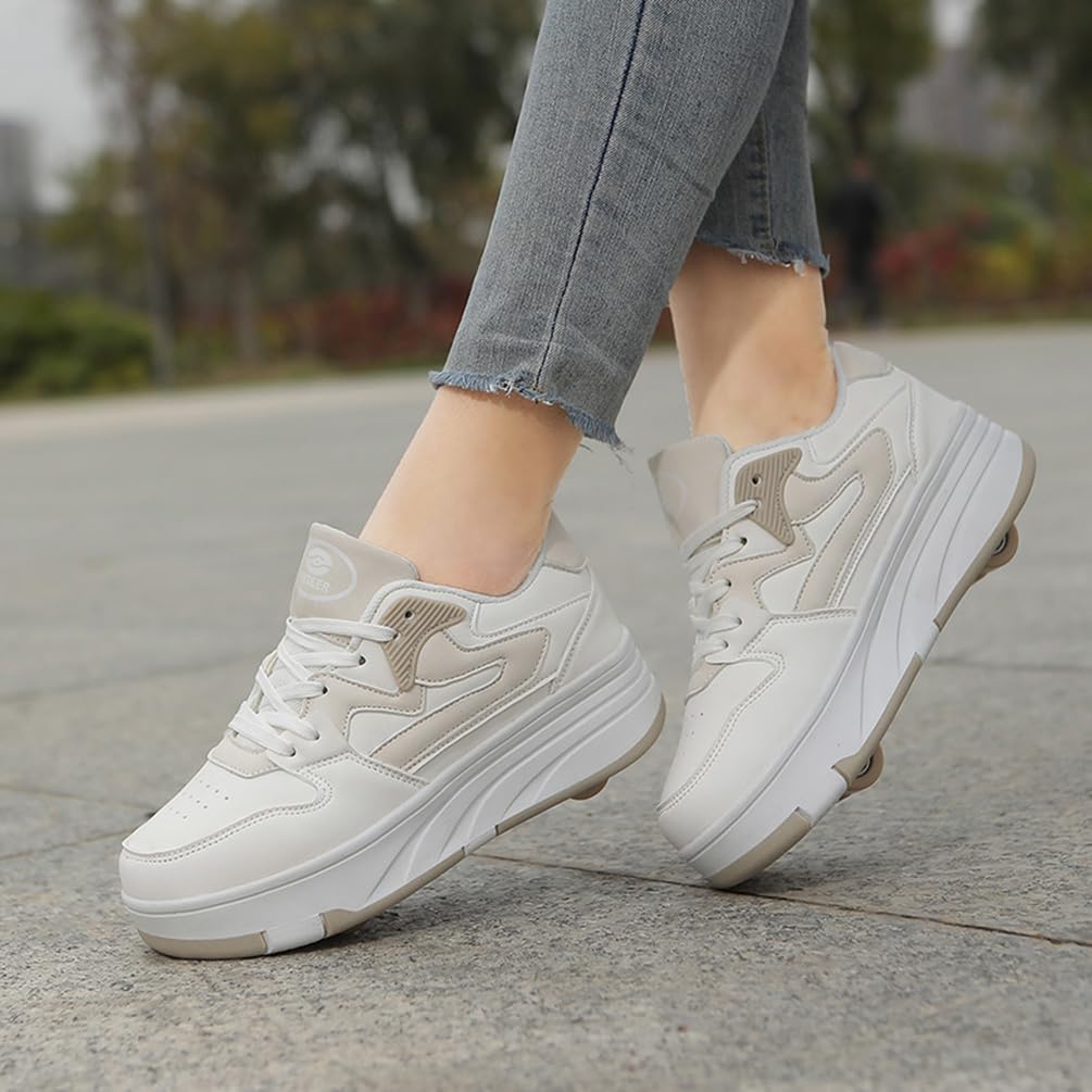 Scarpe con Rotelle Bambini Pattini a Rotelle Scarpe Bambini Ragazzi Scarpe da Skateboard Pattini a Rotelle 2 in 1 Scarpe da Pattinaggio Scarpe da Ginnastica con Ruote Ragazze e Donne