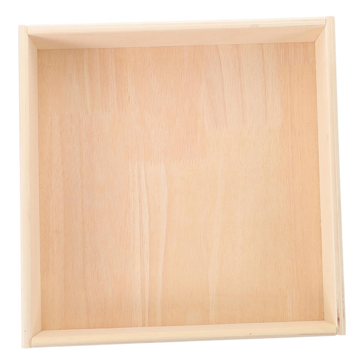Caja de Arena para Niños Montessori de Madera Cuadrada 25x25x6 Cm, Contenedor de Almacenamiento de Arena para Interior, Bandeja de Juego Creativa para Aula y Hogar, Juego Seguro