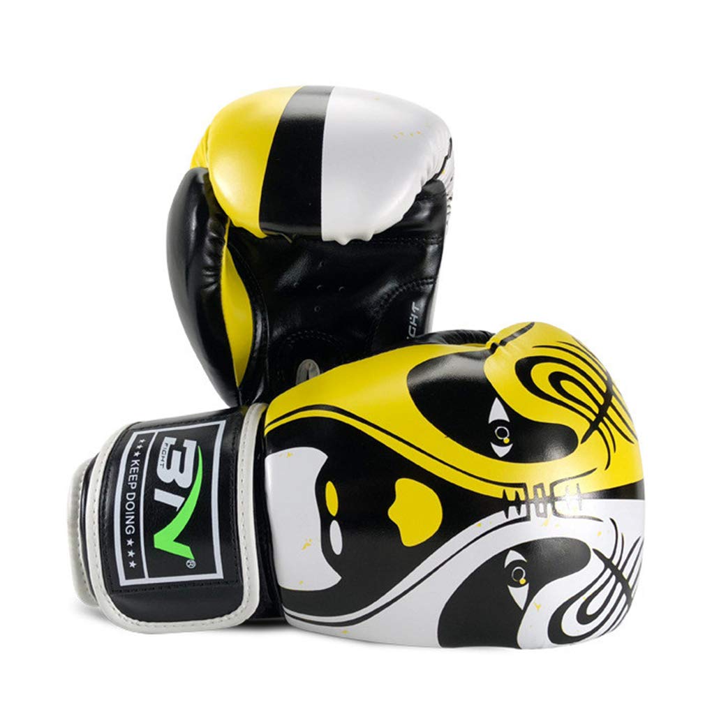 Guanti D'allenamento Da Boxe, in Pelle Sintetica Per Uomini E Donne Guantoni Da Boxe, Può Essere Utilizzato Come Sparring Guanto O Guanti Bag E Di Addestramento Di MMA (10 Once 12 Once),Blu,10oz