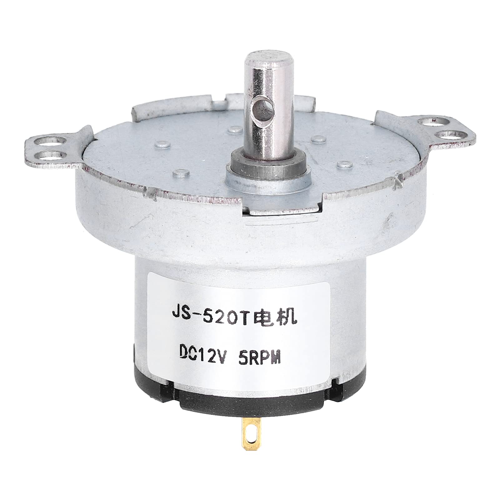 Ejoyous Moteur Synchrone JS 520T DC 12 V Motoréducteur 5 Tr/min Plastique Aluminium Faible Bruit Couple élevé Conception Compacte pour Ventilateurs Chauffages Présentoirs Masseurs