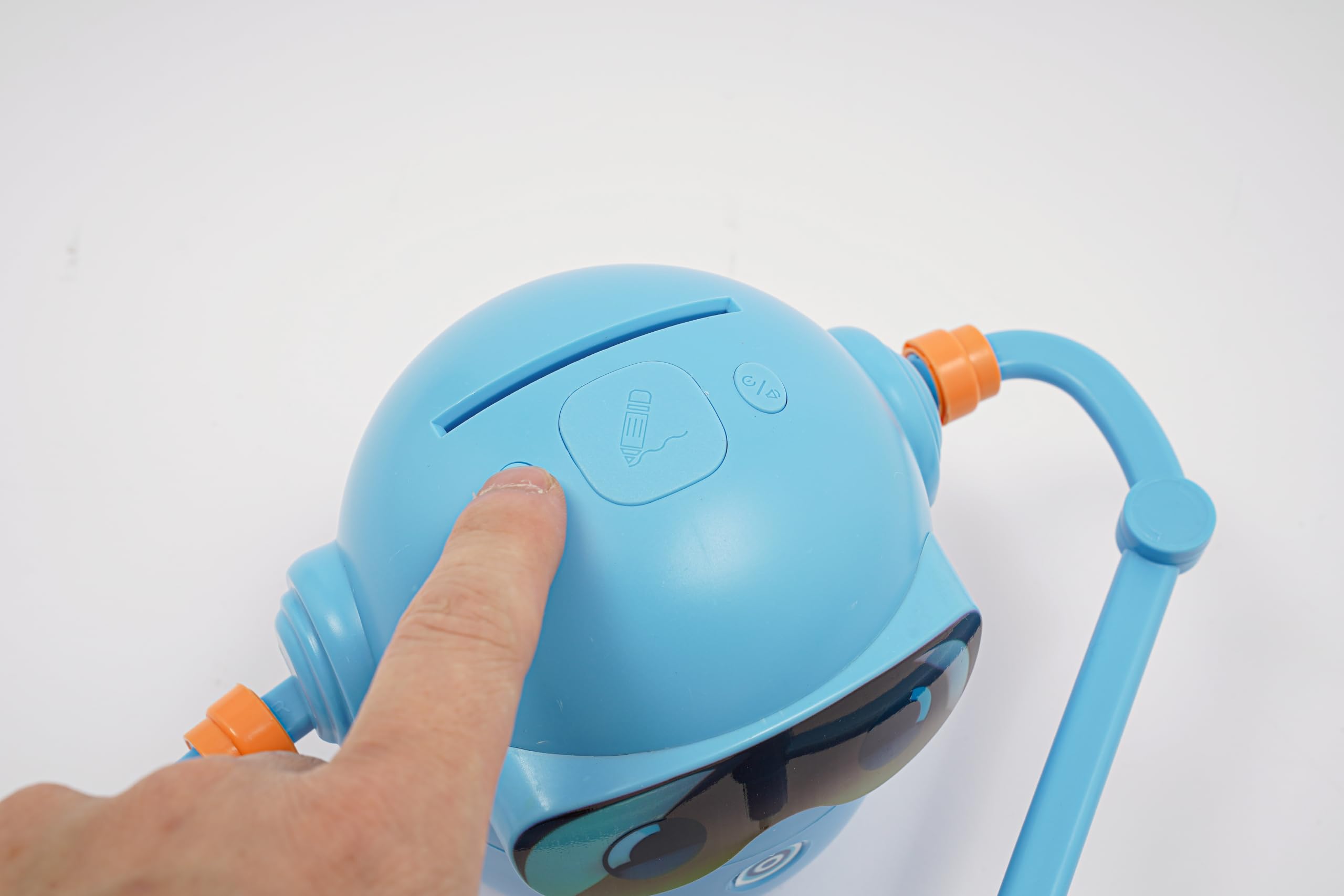 Robot de dibujo para niños, juguetes educativos para dibujar | con 100 tarjetas y 12 lápices de colores, función de dibujo automático, material ABS azul, para niños de 3 a 10 años