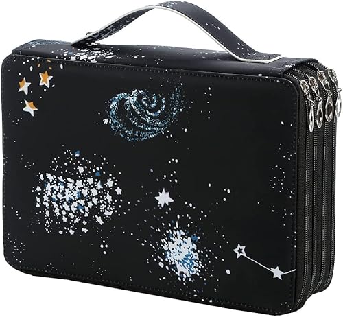 Lbxgap Estuche organizador portátil de 200 ranuras con patrón de impresión para lápices de acuarela Prismacolor, lápices de colores Crayola, lápices