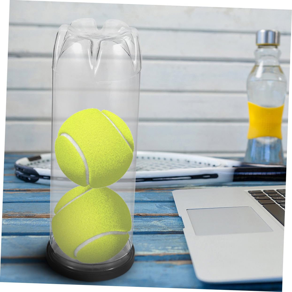 6 pièces Boîte de Rangement Transparente pour Balles de Tennis avec Couvercle Noir Lot de Tubes PVC Durables pour Stockage et Organisation Intérieure et Extérieure