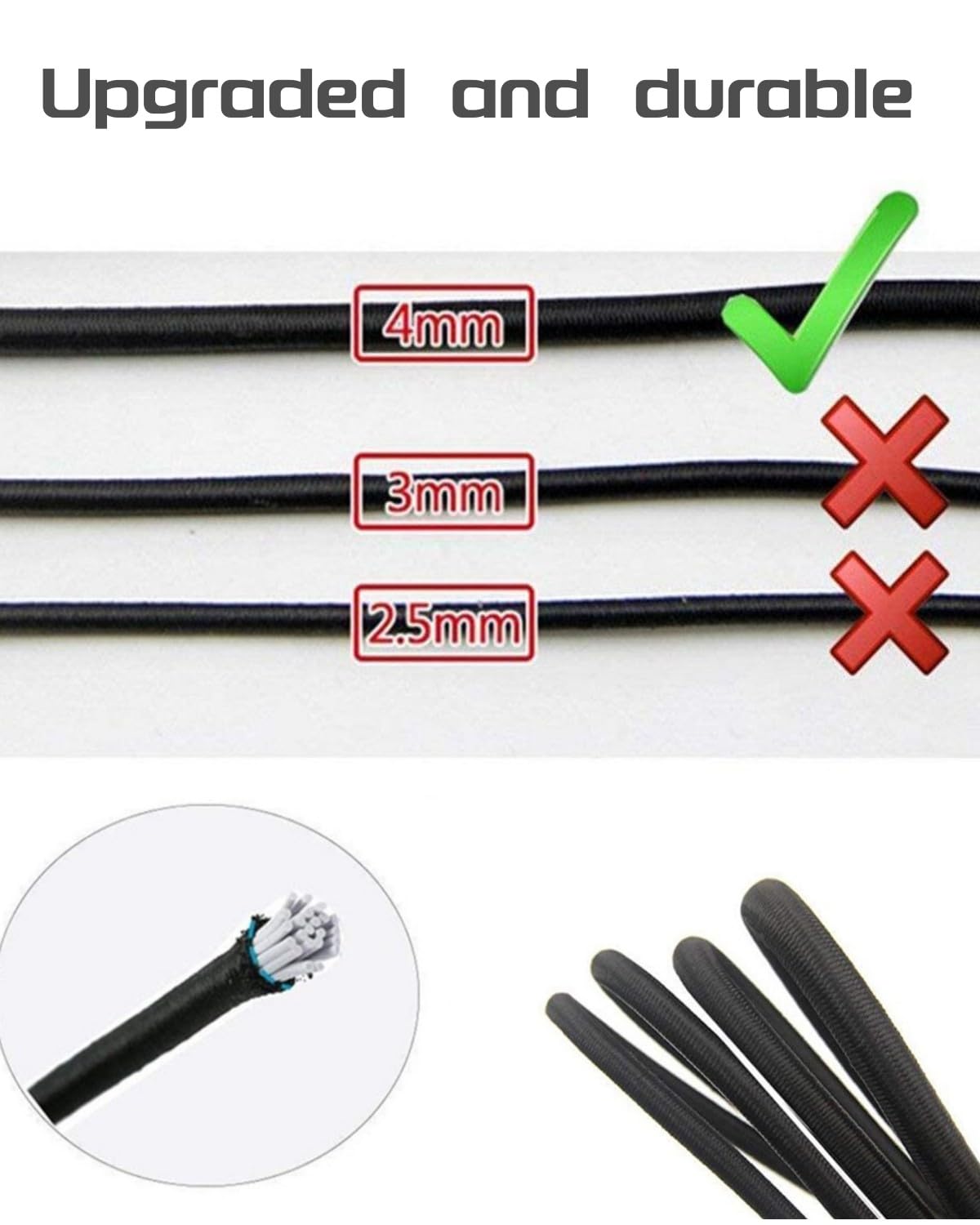 Cable de repuesto para silla de gravedad cero, cordones de repuesto universales, kit de reparación elástico para silla de descanso, reclinables al aire libre, silla antigravedad y sillas elásticas 4