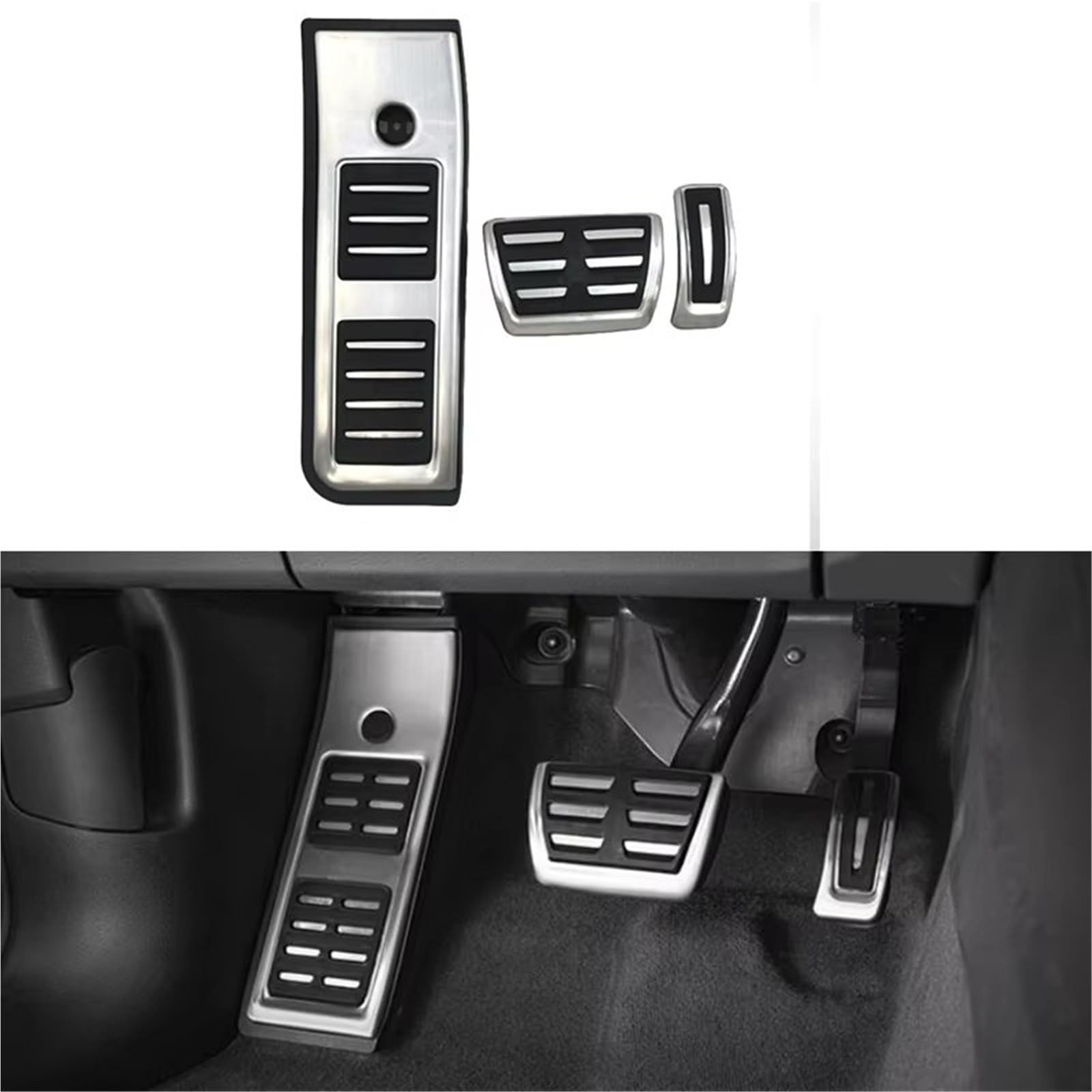 Pedali Auto Copripedale Acceleratore Gas Carburante Freno Poggiapiedi Pedale Morto Pad Kit Set CON GUIDA SINISTRA Nessuna Foratura AT Per A6 2019 2020 Pedaliera Auto