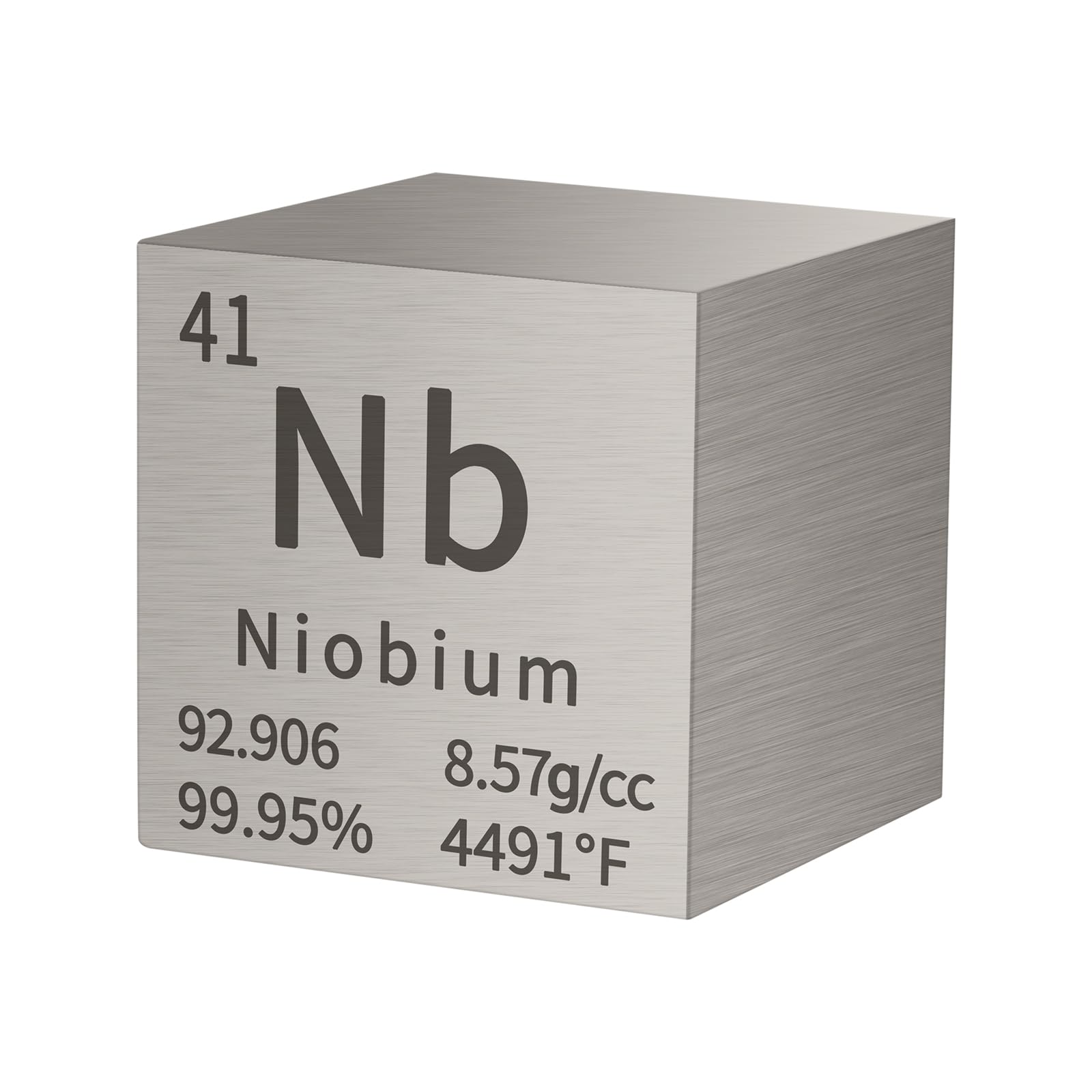 PFCKE Niobium Cube Metal Density Cubes Pure Metal High Density Element Cube for Element Collections Lab Experiment Periodic Table Collection DIY