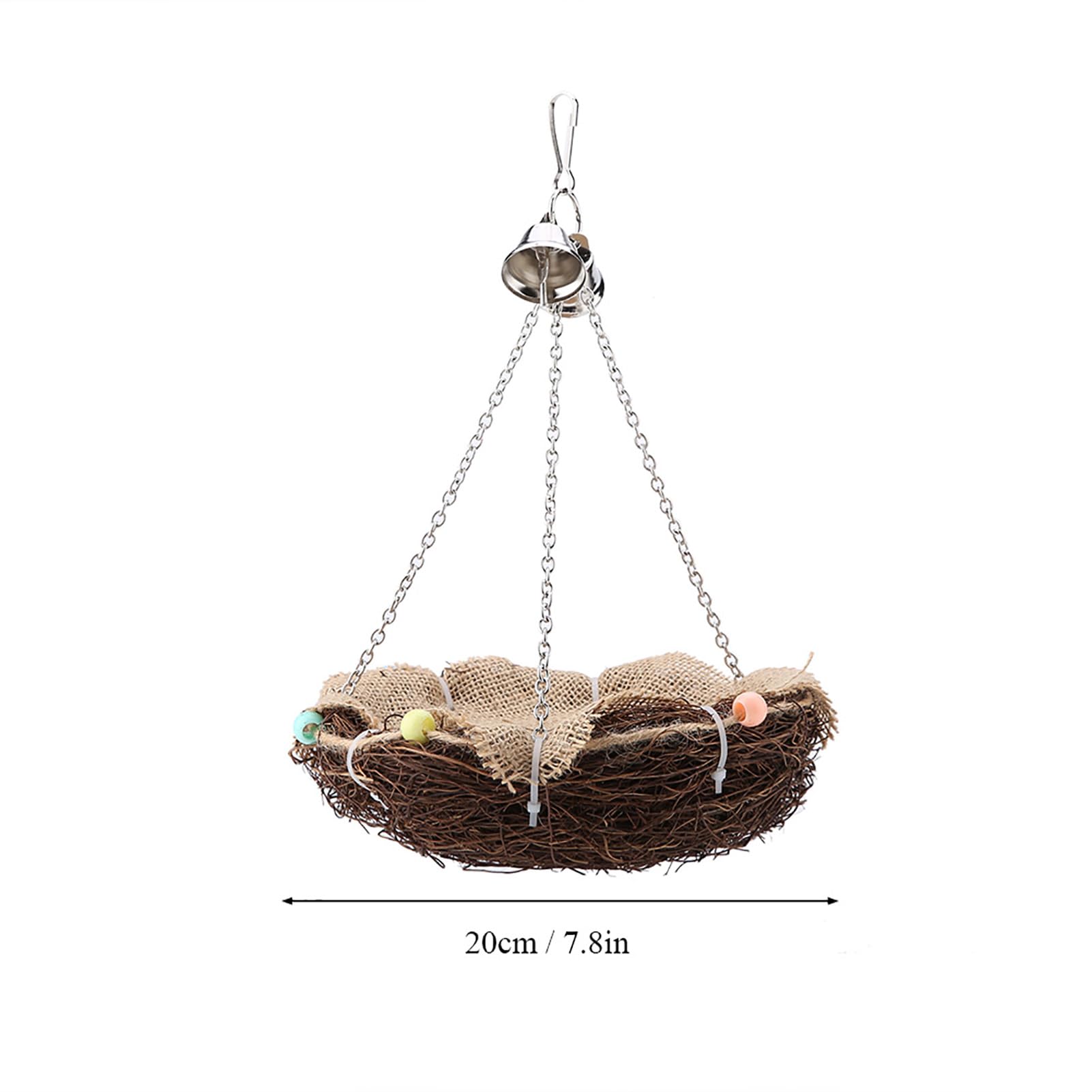 Buntes Vogelspielzeug Aus Rattan - Kauspaß Für Papageien & Wellensittiche
