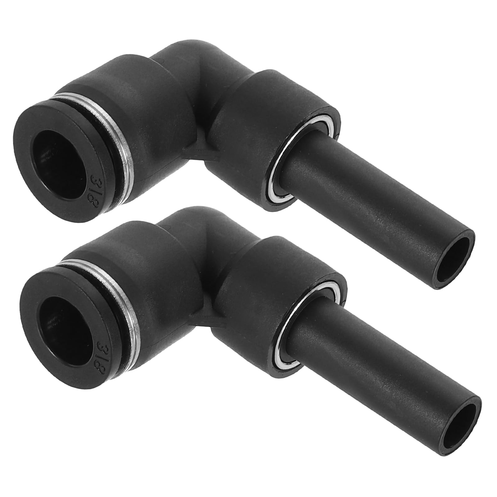 Raccord tube à pousser coudé 3/8 pouce OD pour circuit pneumatique