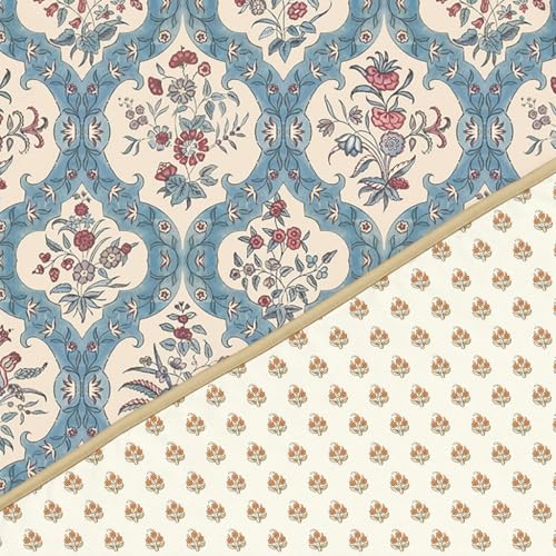 Image of Homestan Reversible All Season Cotton Feel Dohar for Double Bed,Soft Light Weight AC Blanket /Comforter for Summer /Winter /Monsoon (84x88 Inches, Jaipuri Motifs)