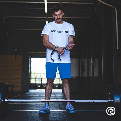 Miniatura 4 de Rehband Correas de levantamiento para entrenamiento de fuerza, 1 par de correas de fitness, 100% algodón, soporte de agarre de 22.0 in para