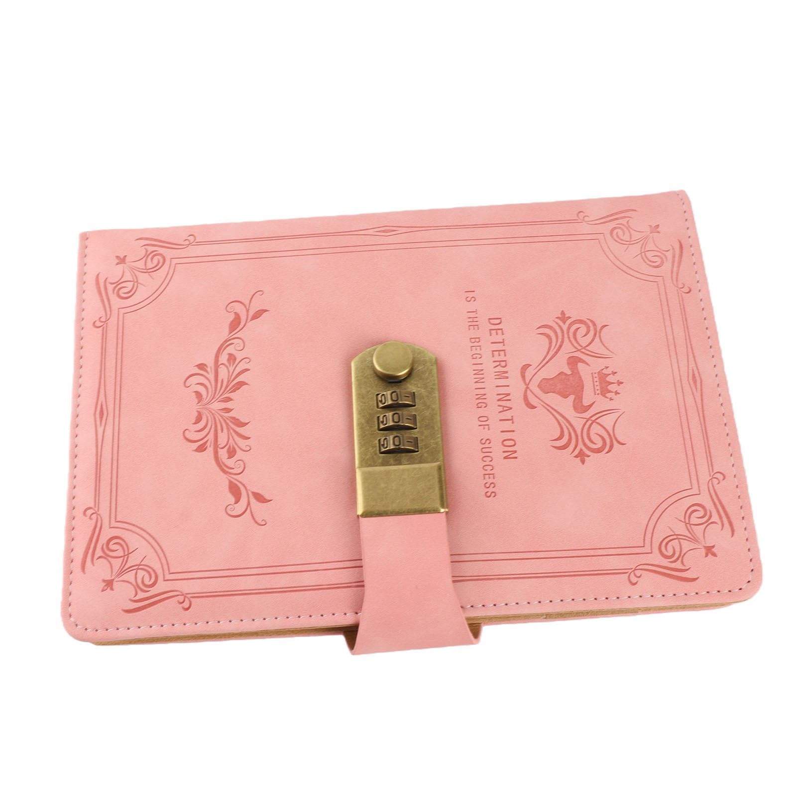 Generic Lock Journal Bezpieczny i Niezawodny Wodoodporny Notatnik z Miejscem na Długopis dla Nastolatek 5,8 X 8,3 ze Sztucznej Skóry PU