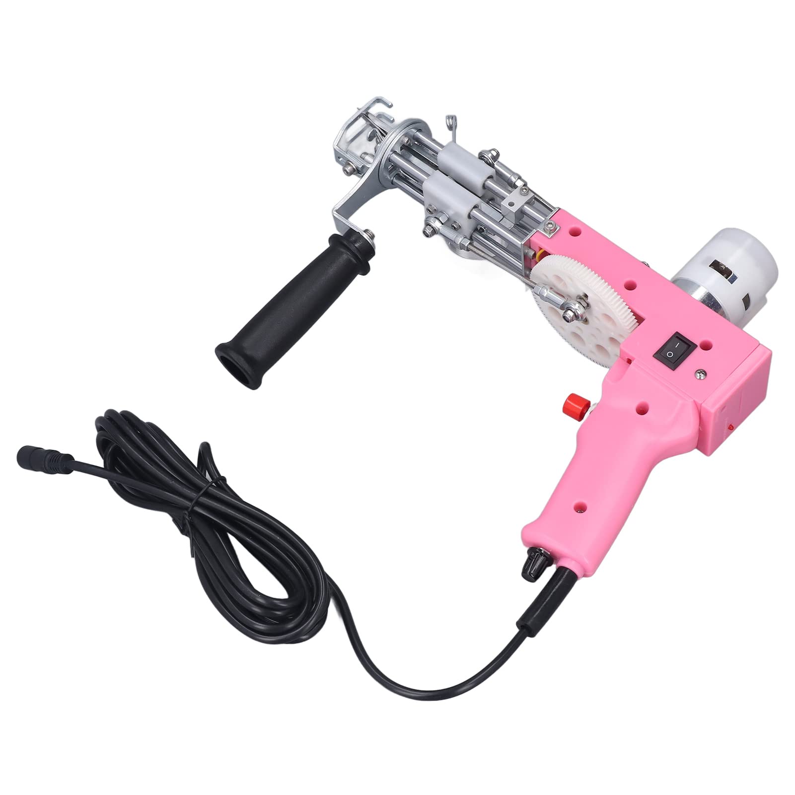Pistola de Mechones, 2 en 1, Máquina Eléctrica de Flocado para Tejer Alfombras, Kit de Inicio de Máquina de Pistola para Tejer Alfombras de Mano