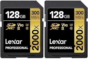 Lexar LSD2000128GB2NNU Pro 2000x SDXC II 128GB Two Pack