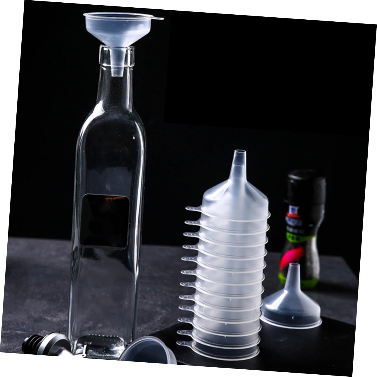 Embudo Cosmético de Plástico Pp Blanco 100 Piezas para Cocina y Laboratorio