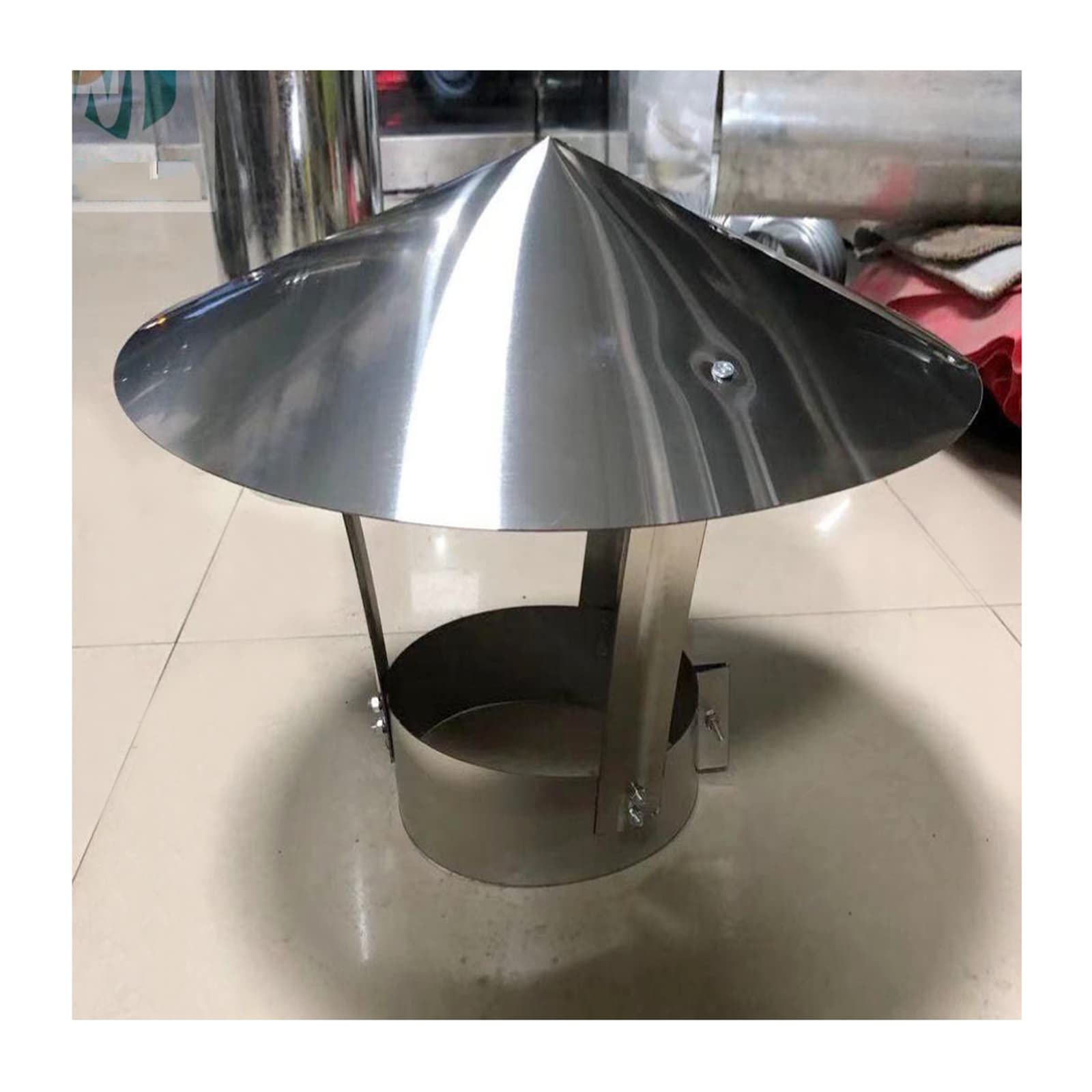 Capot de cheminée en acier inoxydable pour protection de conduit