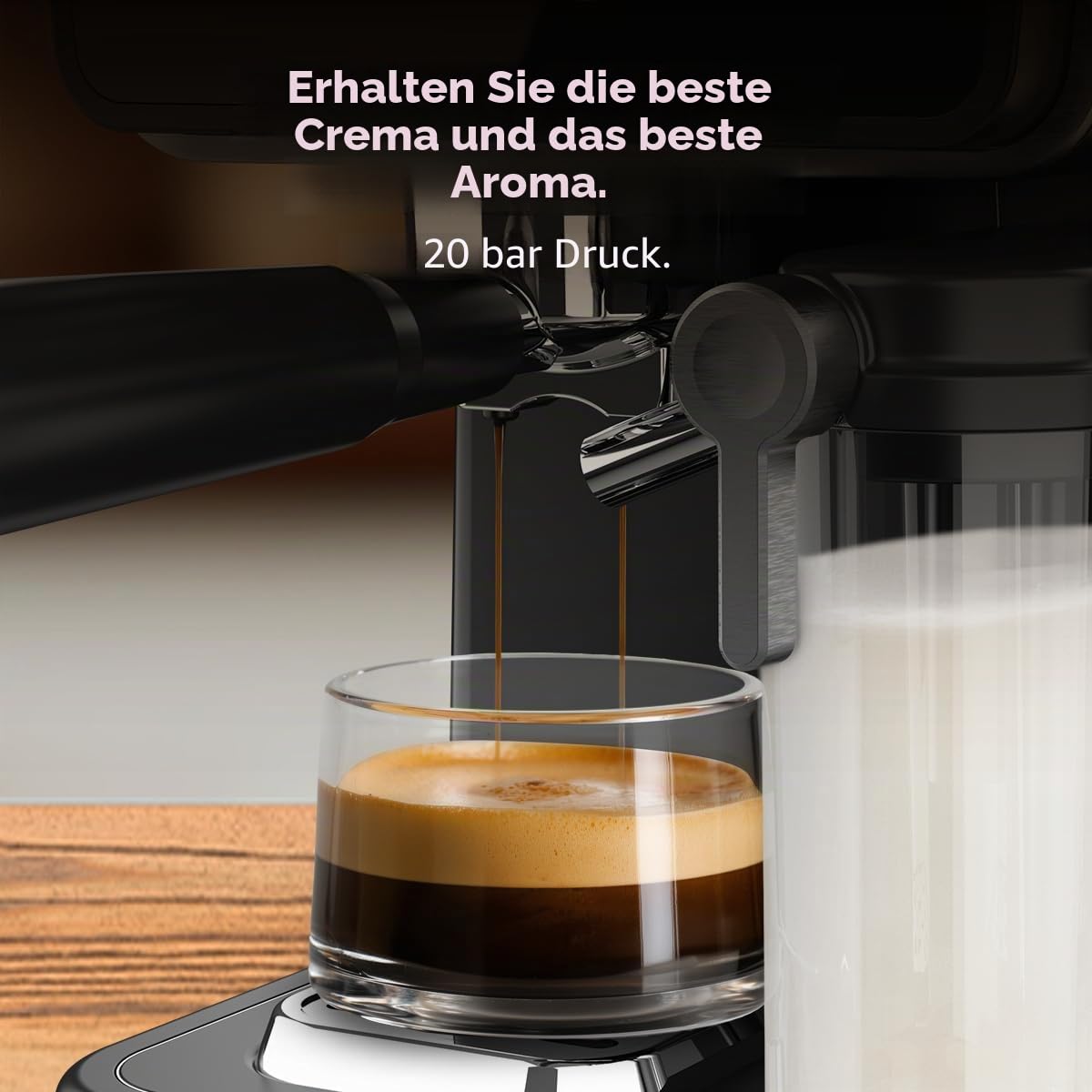 Cecotec Power Espresso Touch ColdBrew Latte Espressomaschine 1350 W 20 Bar Touch-Display 1,5 L Wassertank