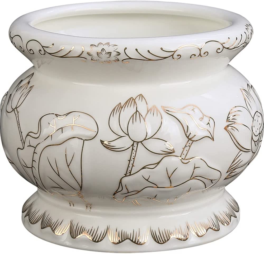 Amazon.com: Houlu Small White Ceramic Incense Burner Pot for