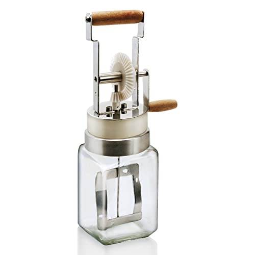 LA BONNE GRAINE - Baratte à Beurre pour Faire son Beurre Maison - Kit Complet Bocal + Manivelle - Marque Française, White