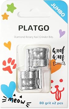 Jumbo Diamond Dremel Dog Nail Grinder Attachment, Diamond Dremel Bits Sanding Drums, Faster Dremel Diamond Bit for Dog Nails, 1/8 Diamond Dremel for Dogs&Pets Nail Care, Home Dog Nail Grinder Tools