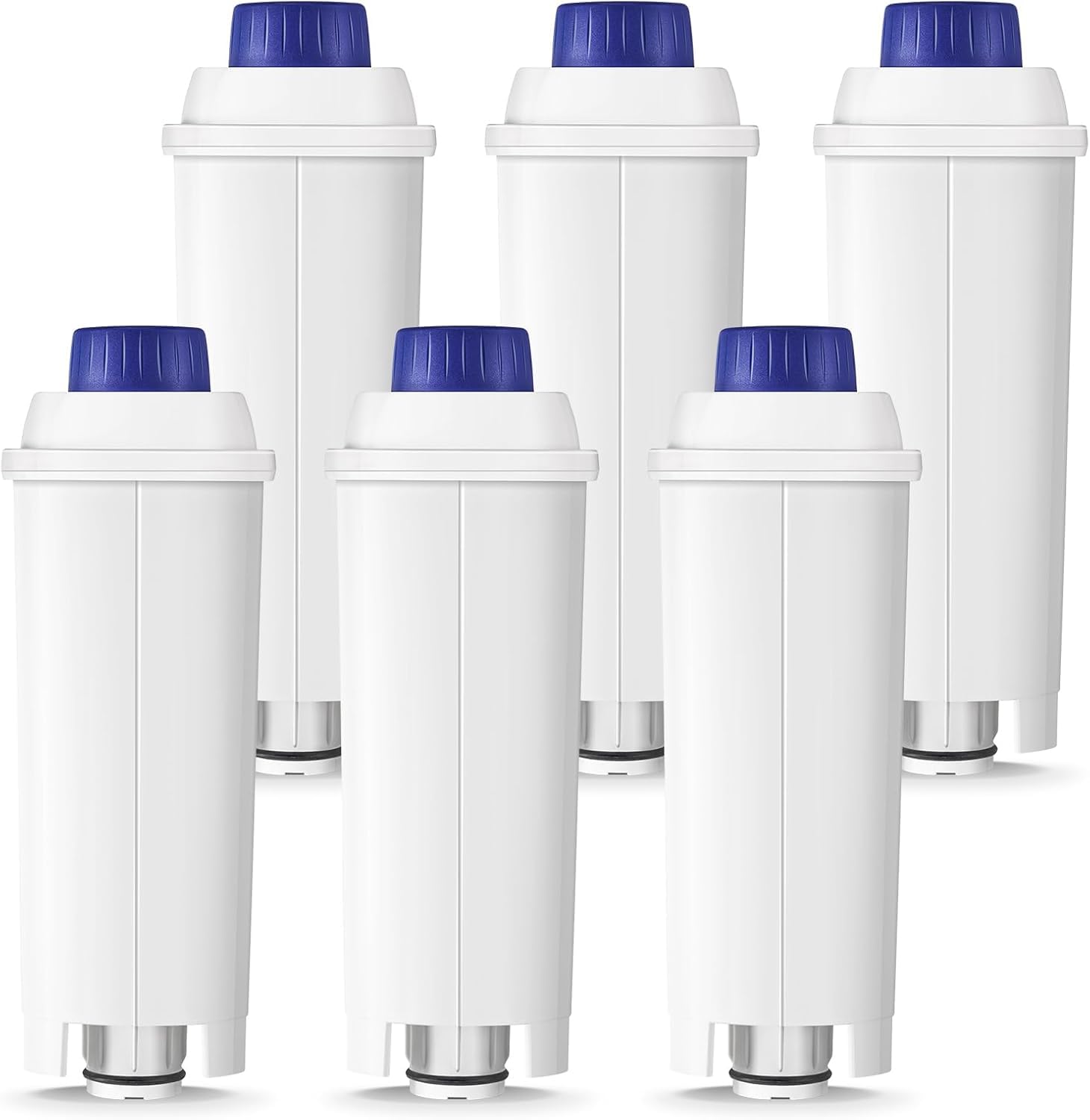 Water Filter Replacement for DeLonghi Coffee Machines Compatible with Magnifica EVO Dinamica Eletta ECAM Series Fits DLSC002 6-Pack