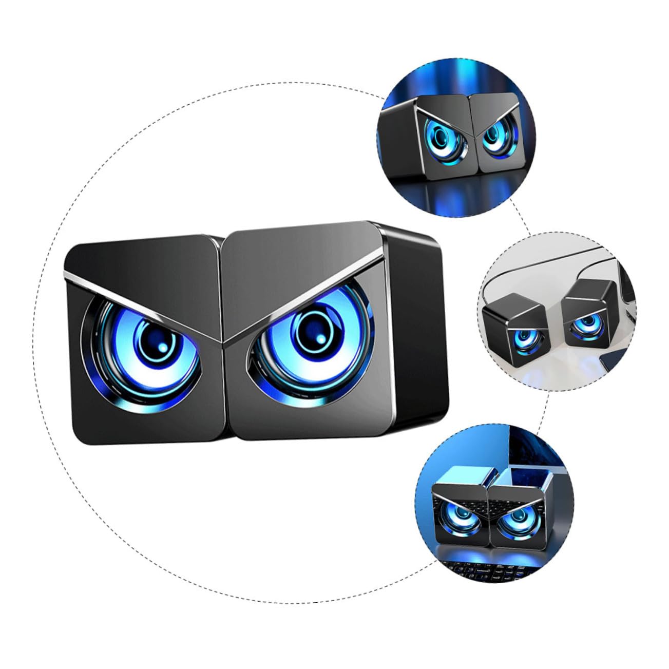 Altavoces para Ordenador de Escritorio Creativos Conexión USB Hogar Altavoz Externo para PC Altavoz para Computadora para Oficina