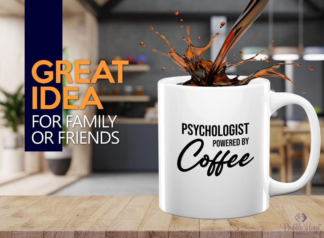 Psychologist Coffee Mug 11oz White – Psychologist by coffee – Pad for Step-by-Step Stress Relief Counselor Physical Therapist Psychiatrist Mental Health Awareness