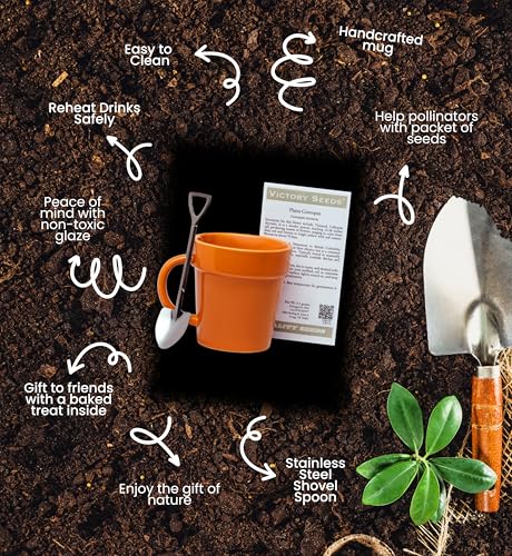 Taza de café de cerámica con cuchara y diseño de maceta miniatura 2