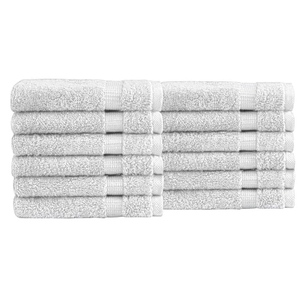 Paquete de 6, 12, 24, 36, 48, 72, 96 toallas faciales, 100% algodón egipcio, franela suave, para el gimnasio, desmaquillante, toalla para los dedos (96, blanco)