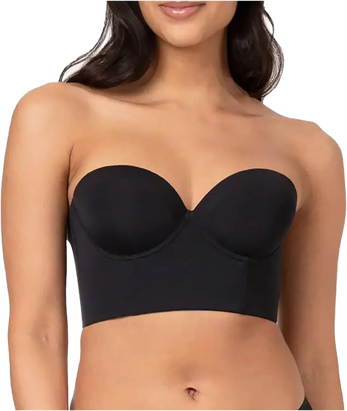 Strapless Bras for Women, Low Back Strapless Bra, Multi-Way Push Up Bra with Removable Straps, Strap Less Bras for Women Push up Bandeau Lift Bralette Wedding Supportive Brasier